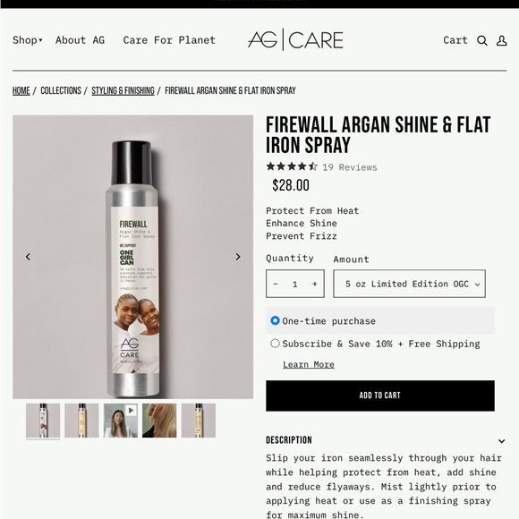 AG FIREWALL ARGAN SHINE & FLAT IRON SPRAY - Picture 3 of 3